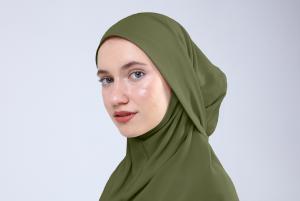 ecardin ST091-TURBAN WITH CREPE BELT